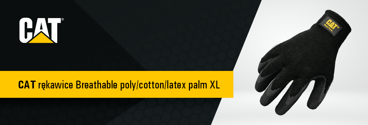 CAT Rękawice Breathable poly/cotton/latex palm XL
