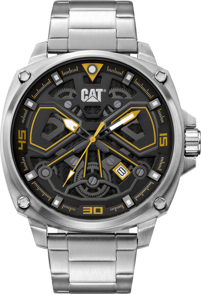Zegarek stalowy CAT Tokyo 3HD 44mm - stalowy pasek