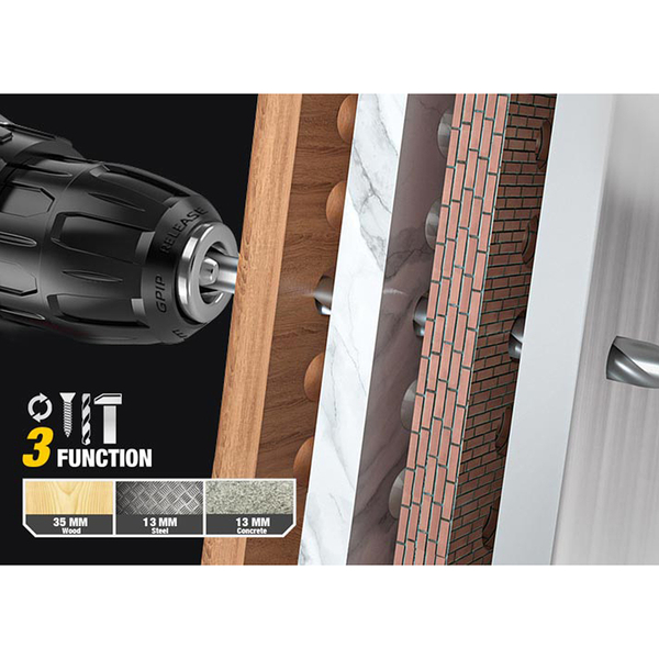 Wiertarko- wkrętarka CAT DX155 18V 50Nm LED 1,37kg