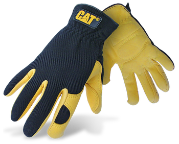 Rękawice robocze, skóra jelenia, wkładki żelowe, rozmiar M CAT