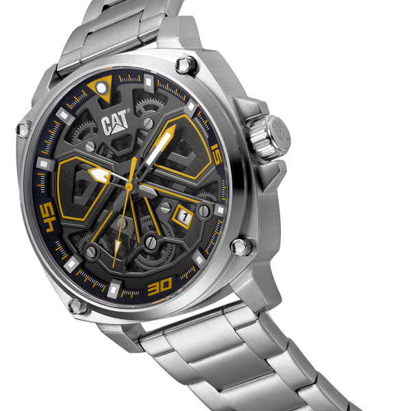 Zegarek stalowy CAT Tokyo 3HD 44mm - stalowy pasek