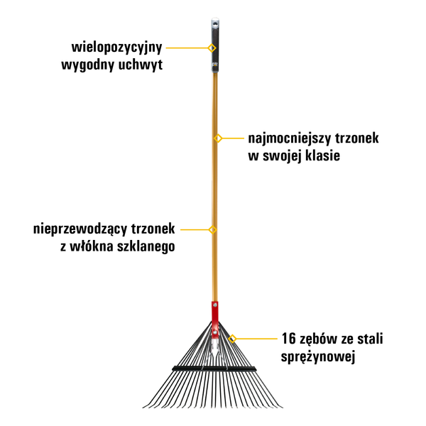 Grabie do trawy CAT K-Series Steel 26" - szerokość 66cm