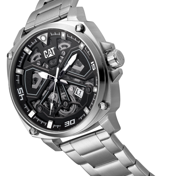CAT Zegarek Tokyo 3HD srebrny stalowy