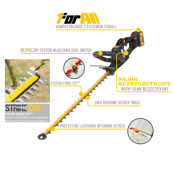 CAT Nożyce do żywopłotu akumulatorowe DG220B bez akumulatora