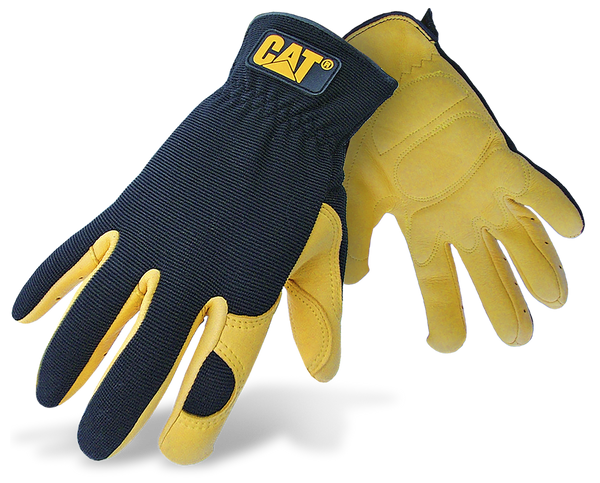 Rękawice robocze, skóra jelenia, wkładki żelowe, rozmiar XL CAT