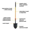 Szpadel z ostrą łyżką CAT K-Series Long Handle Round Point