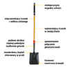 Łopata z szeroką łyżką CAT K-Series Long Handle Square Point