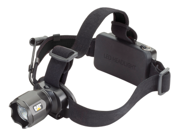 Latarka LED 380 lumenów - czołówka LED zoom CAT CT4205